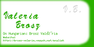 valeria brosz business card